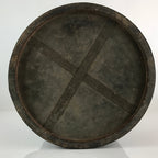 Antique C1900 Japanese Handmade Wooden Rice Bucket Masu Brown JK402