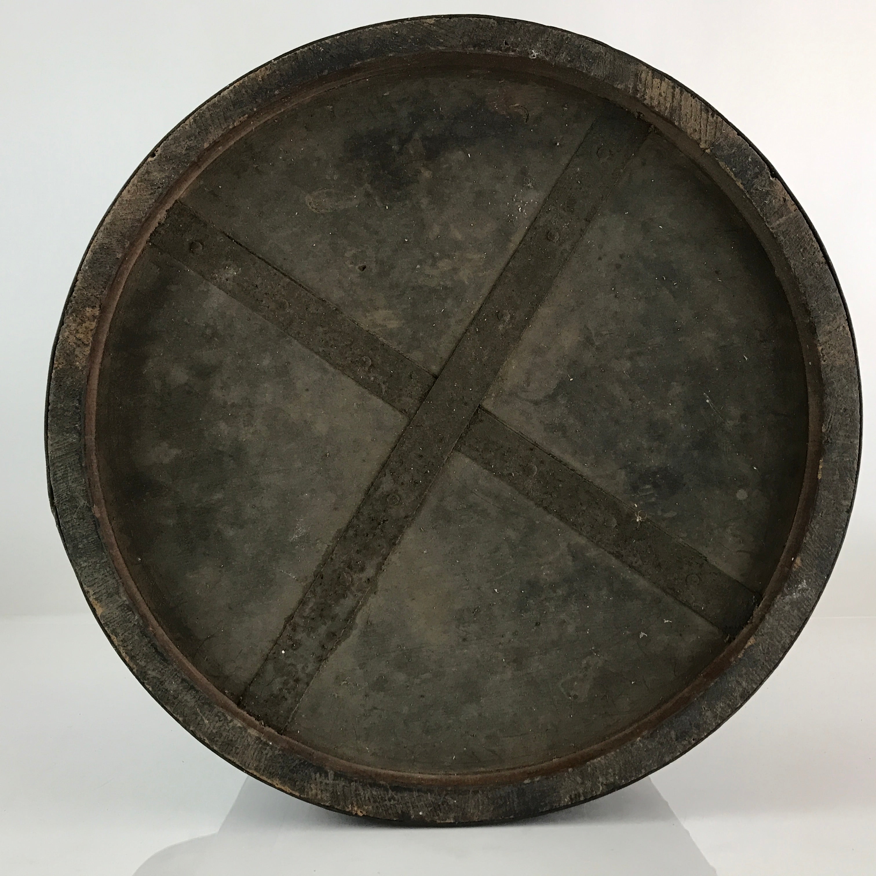 Antique C1900 Japanese Handmade Wooden Rice Bucket Masu Brown JK402