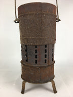 Antique C1900 Japanese Iron Fireplace Cooking Stove Charcoal Brazier T97