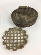 Antique C1900 Japanese Iron Fireplace Cooking Stove Charcoal Brazier T97