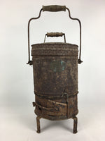 Antique C1900 Japanese Iron Fireplace Cooking Stove Charcoal Brazier T97