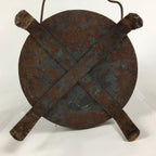 Antique C1900 Japanese Iron Fireplace Cooking Stove Charcoal Brazier T97