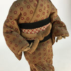 Antique C1900 Japanese Kimono Girl Doll Figurine Fabric Hina Ningyo BD797