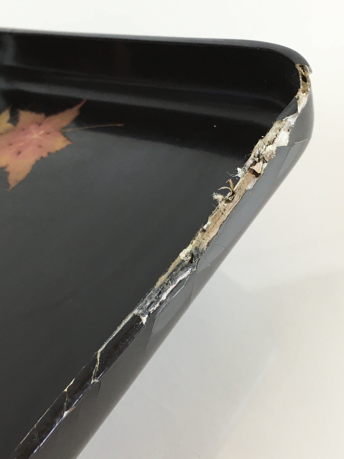 Antique C1900 Japanese Lacquered Tray Rectangle Obon Nurimono UR792