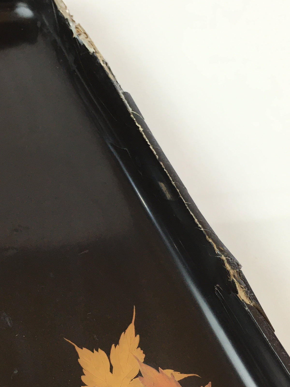 Antique C1900 Japanese Lacquered Tray Rectangle Obon Nurimono UR792