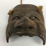 Antique C1900 Japanese Metal Face Mask Old Man Okina Omen Decoration OM27
