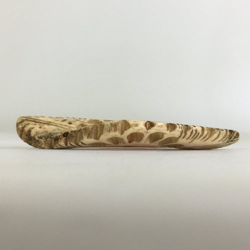 Antique C1900 Japanese Netsuke Ojime White Diamond Shape Meiji Era JK322