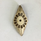Antique C1900 Japanese Netsuke Ojime White Diamond Shape Meiji Era JK322