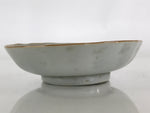 Antique C1900 Japanese Porcelain Bowl Blue Sometsuke Crane White PY208