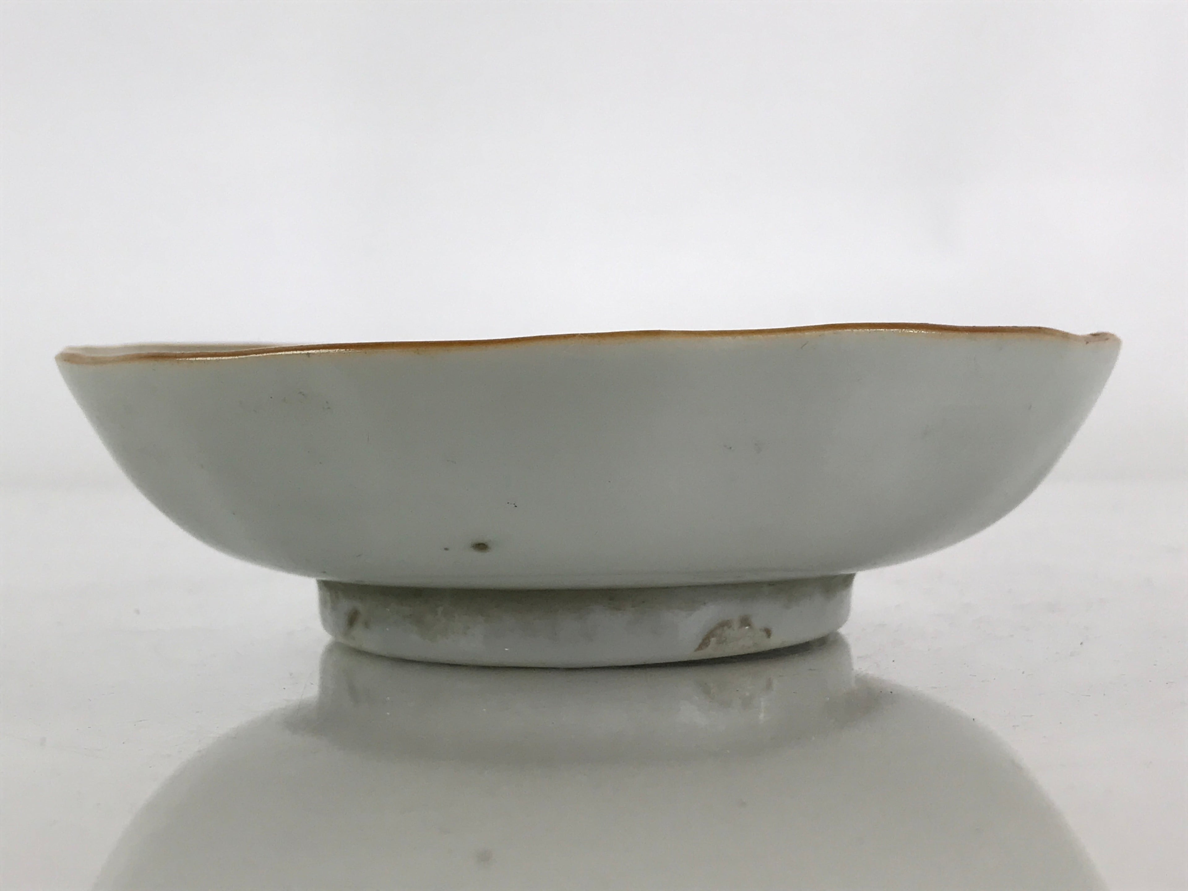 Antique C1900 Japanese Porcelain Bowl Blue Sometsuke Crane White PY208