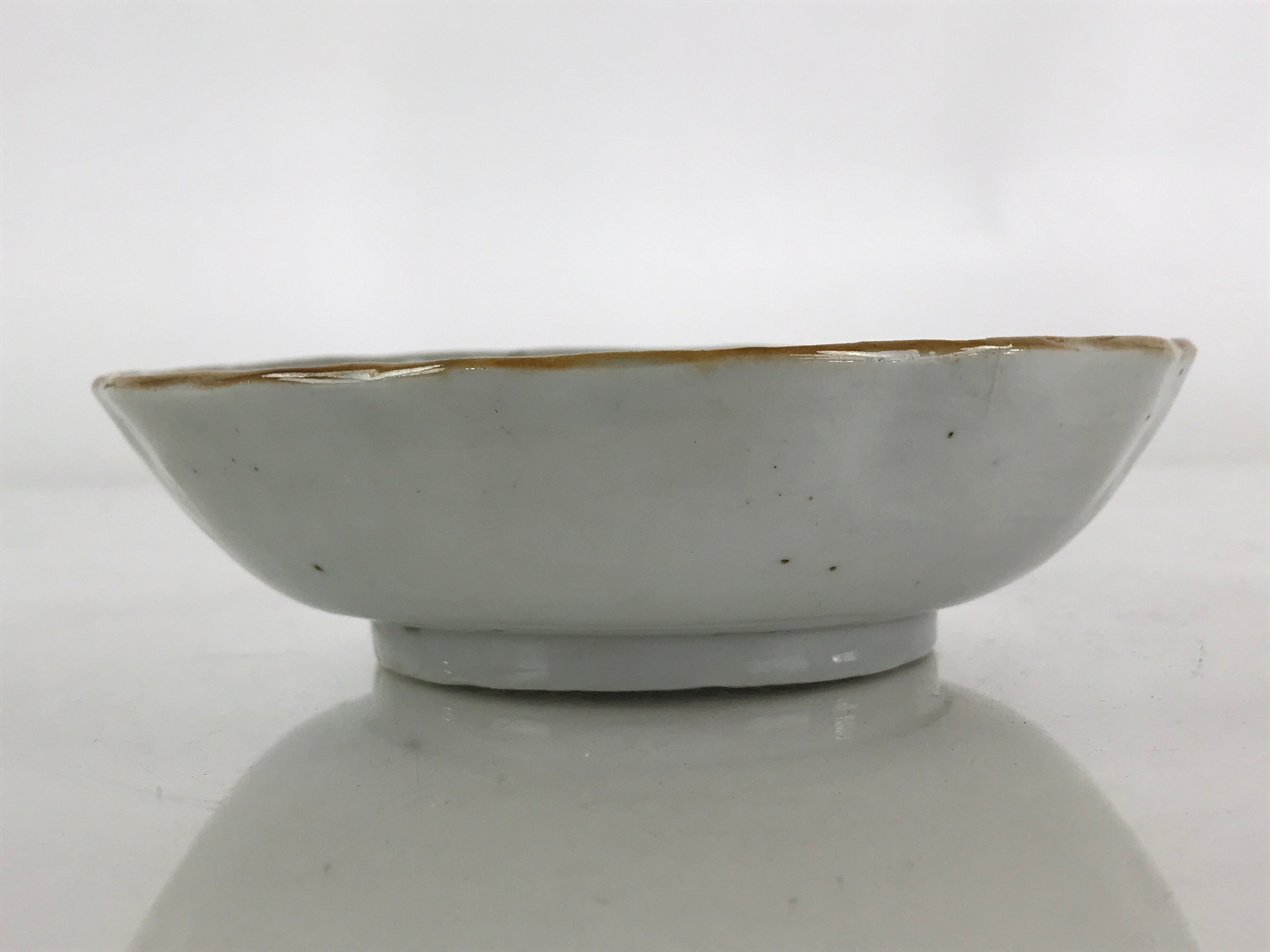 Antique C1900 Japanese Porcelain Bowl Blue Sometsuke Design White PY205