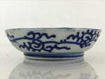 Antique C1900 Japanese Porcelain Bowl Blue Sometsuke Pine Bamboo Plum PY294