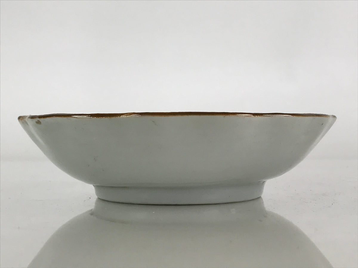 Antique C1900 Japanese Porcelain Bowl Blue Sometsuke Tower White PY210