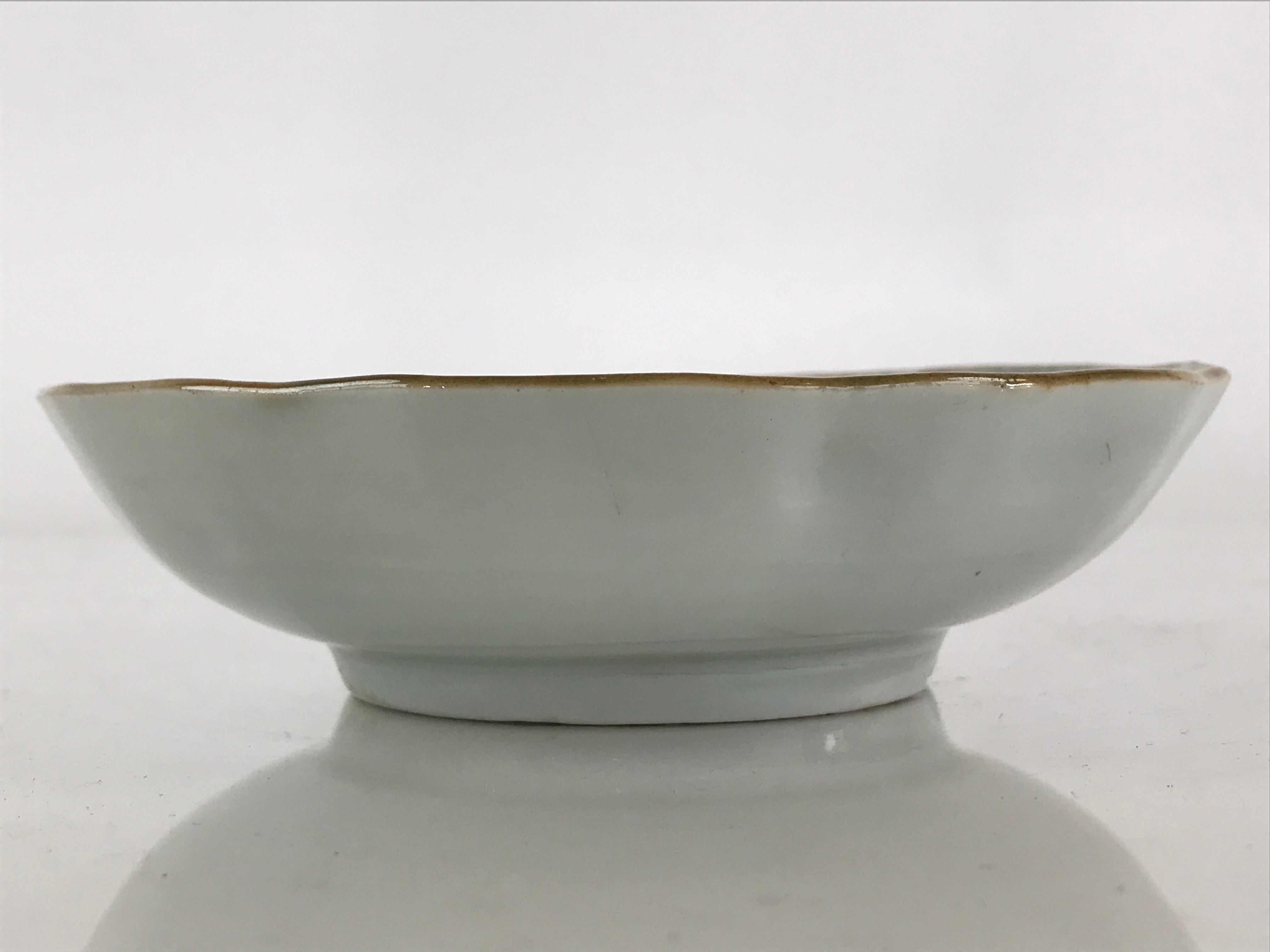 Antique C1900 Japanese Porcelain Bowl Blue Sometsuke Tower White PY211