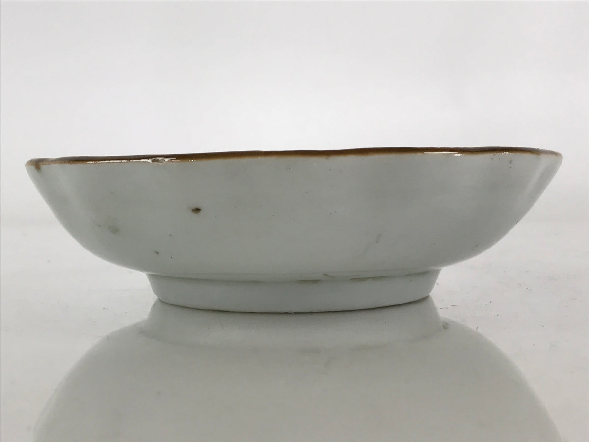 Antique C1900 Japanese Porcelain Bowl Blue Sometsuke Tower White PY213