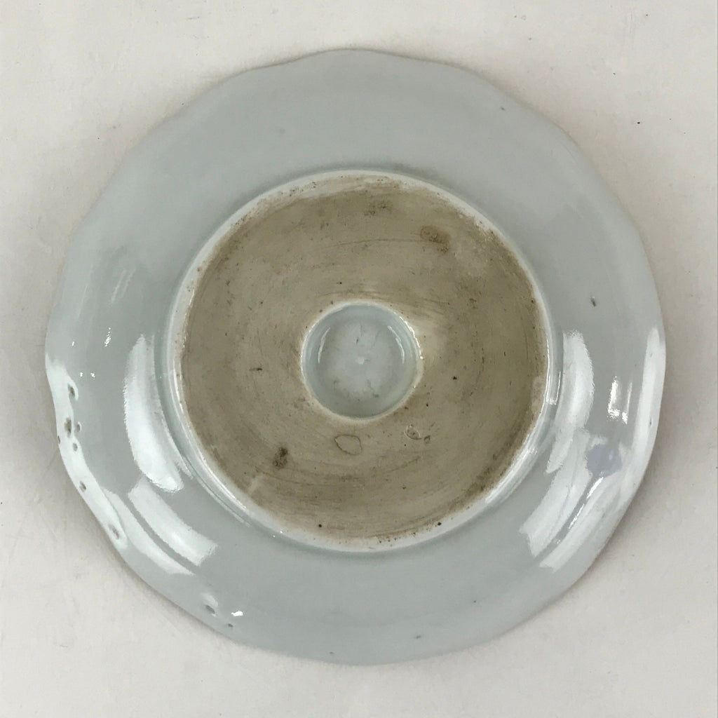 Antique C1900 Japanese Porcelain Bowl Blue Sometsuke Tower White PY214