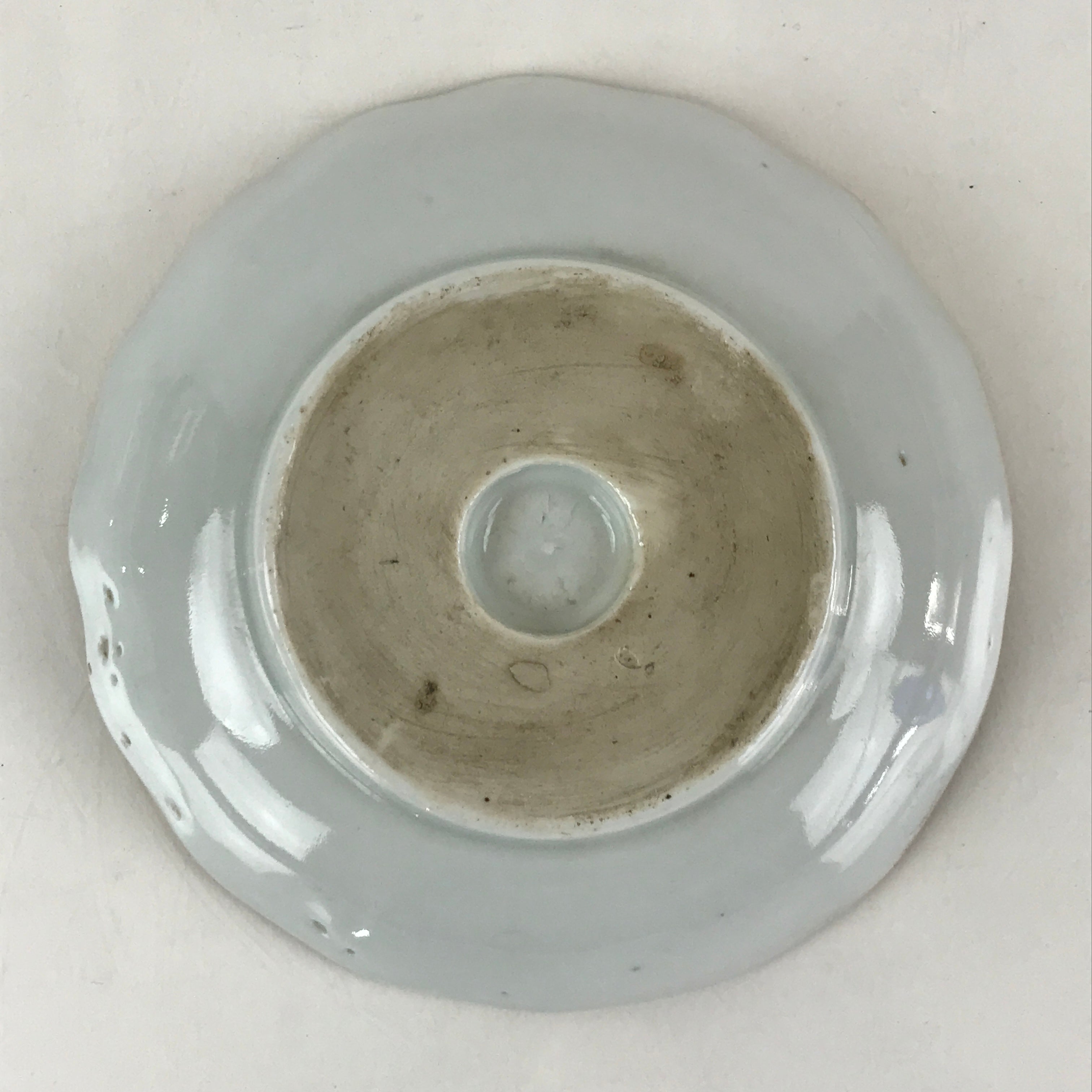 Antique C1900 Japanese Porcelain Bowl Blue Sometsuke Tower White PY214