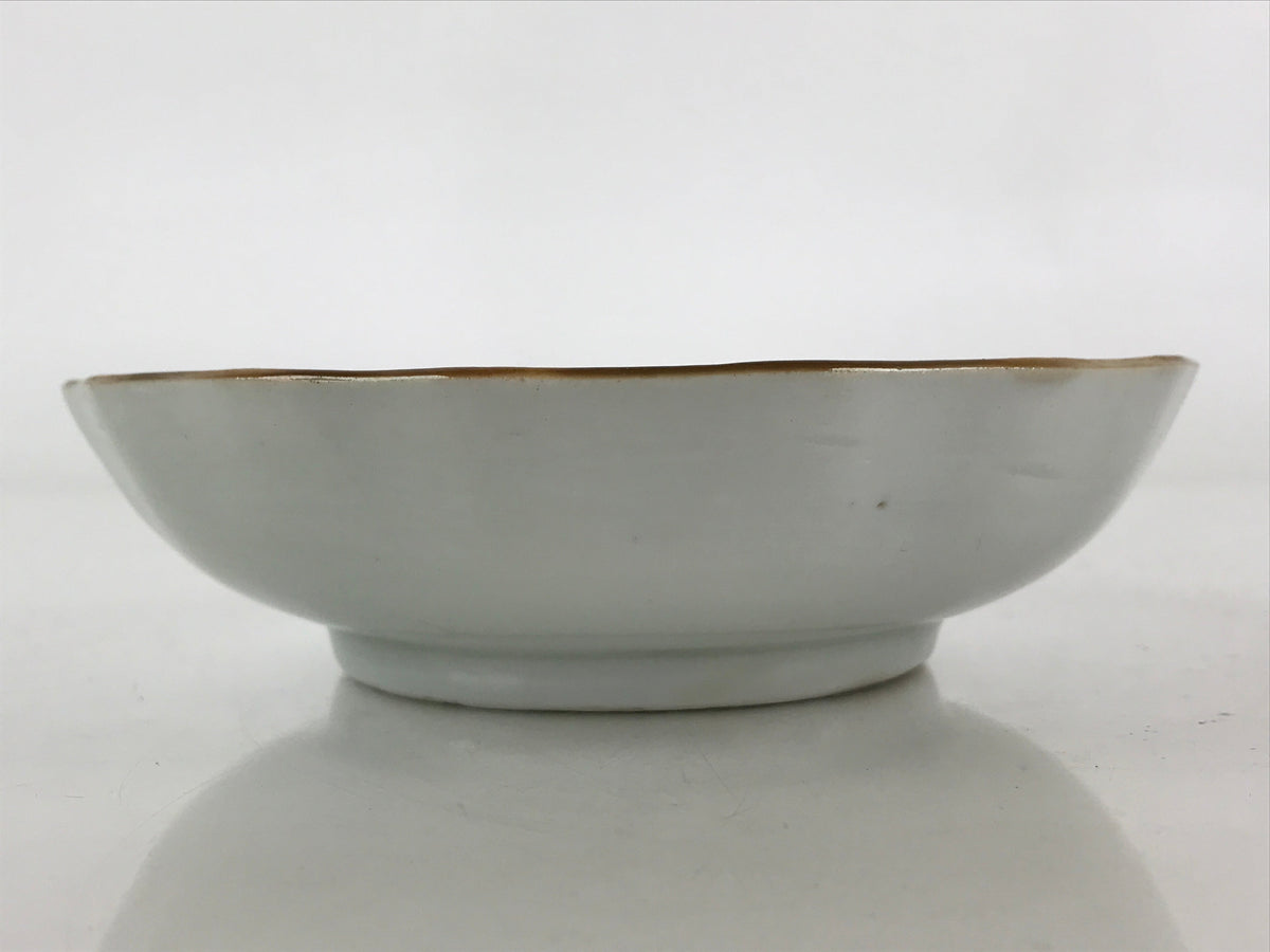 Antique C1900 Japanese Porcelain Bowl Blue Sometsuke Tower White PY214