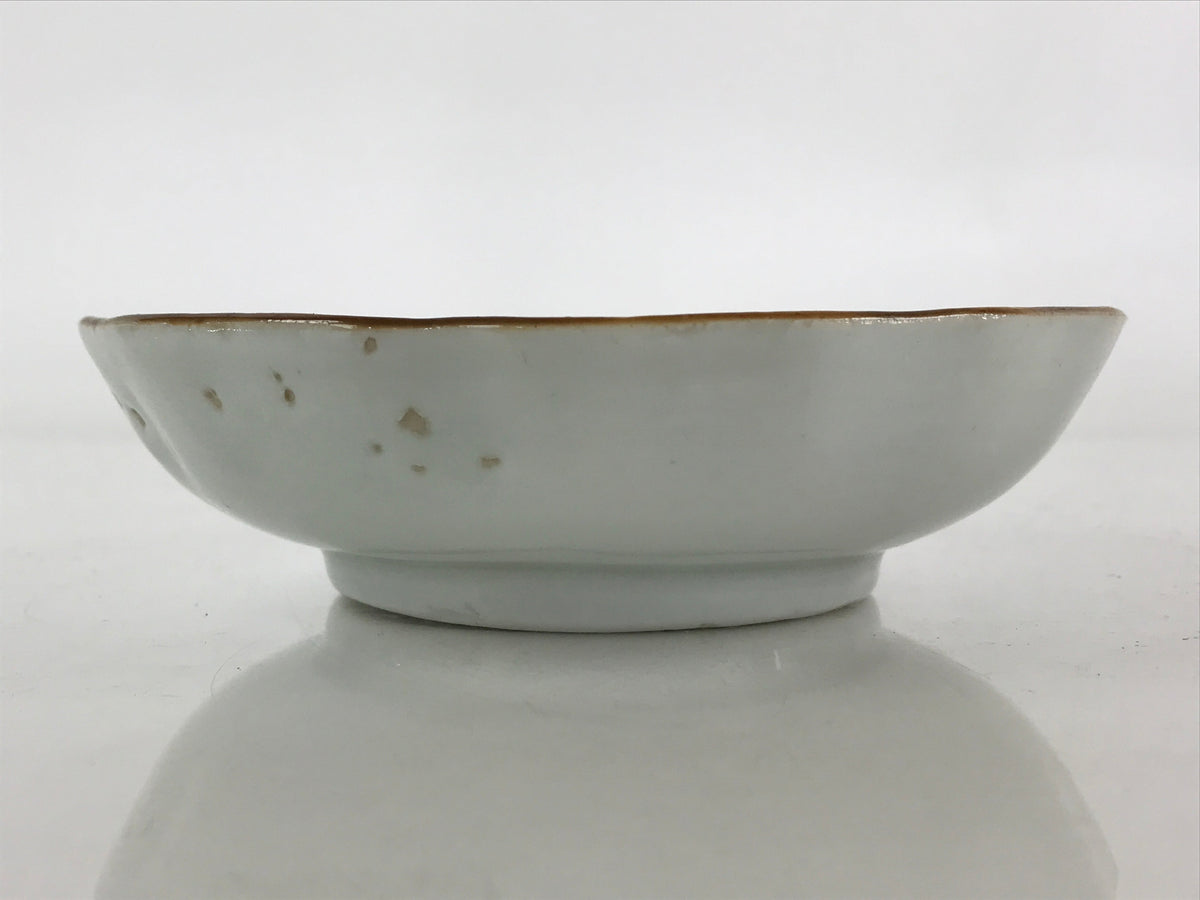 Antique C1900 Japanese Porcelain Bowl Blue Sometsuke Tower White PY214