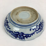 Antique C1900 Japanese Porcelain Deep Plate Sometsuke Blue Flower PY10