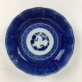 Antique C1900 Japanese Porcelain Deep Plate Sometsuke Blue Flower PY10
