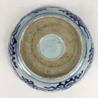 Antique C1900 Japanese Porcelain Deep Plate Sometsuke Blue Flower PY11