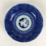 Antique C1900 Japanese Porcelain Deep Plate Sometsuke Blue Flower PY11