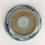 Antique C1900 Japanese Porcelain Deep Plate Sometsuke Blue Flower PY12