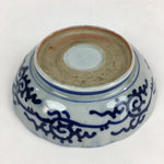 Antique C1900 Japanese Porcelain Deep Plate Sometsuke Blue Flower PY12