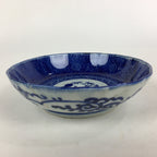 Antique C1900 Japanese Porcelain Deep Plate Sometsuke Blue Flower PY14
