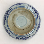 Antique C1900 Japanese Porcelain Deep Plate Sometsuke Blue Flower PY14