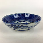 Antique C1900 Japanese Porcelain Deep Plate Sometsuke Blue Flower PY15