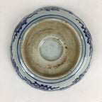 Antique C1900 Japanese Porcelain Deep Plate Sometsuke Blue Flower PY15