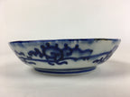 Antique C1900 Japanese Porcelain Deep Plate Sometsuke Blue Flower PY15