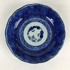 Antique C1900 Japanese Porcelain Deep Plate Sometsuke Blue Flower PY15