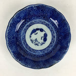 Antique C1900 Japanese Porcelain Deep Plate Sometsuke Blue Flower PY15