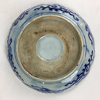 Antique C1900 Japanese Porcelain Deep Plate Sometsuke Blue Flower PY16