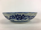 Antique C1900 Japanese Porcelain Deep Plate Sometsuke Blue Flower PY16