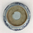 Antique C1900 Japanese Porcelain Deep Plate Sometsuke Blue Flower PY17