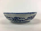 Antique C1900 Japanese Porcelain Deep Plate Sometsuke Blue Flower PY17