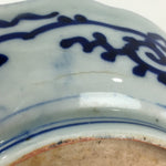 Antique C1900 Japanese Porcelain Deep Plate Sometsuke Blue Flower PY17