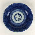 Antique C1900 Japanese Porcelain Deep Plate Sometsuke Blue Flower PY17
