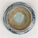 Antique C1900 Japanese Porcelain Deep Plate Sometsuke Blue Flower PY18