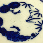 Antique C1900 Japanese Porcelain Deep Plate Sometsuke Blue Flower PY18