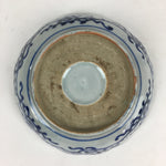 Antique C1900 Japanese Porcelain Deep Plate Sometsuke Blue Flower PY19