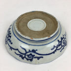 Antique C1900 Japanese Porcelain Deep Plate Sometsuke Blue Flower PY20
