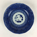 Antique C1900 Japanese Porcelain Deep Plate Sometsuke Blue Flower PY20