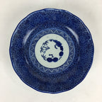 Antique C1900 Japanese Porcelain Deep Plate Sometsuke Blue Flower PY20