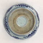 Antique C1900 Japanese Porcelain Deep Plate Sometsuke Blue Flower PY21