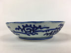Antique C1900 Japanese Porcelain Deep Plate Sometsuke Blue Flower PY21